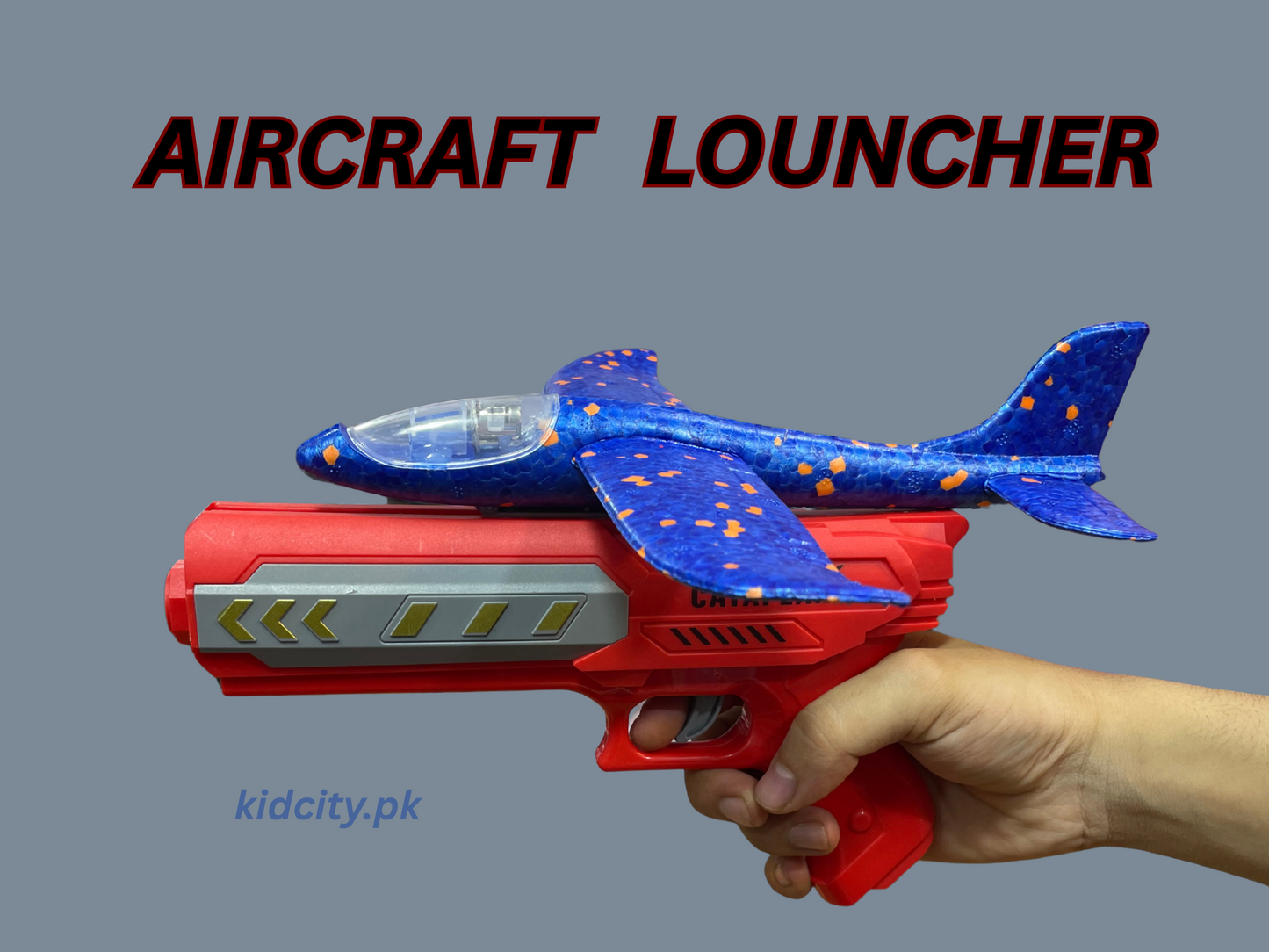 Foam Aircraft Launcher Catapult Gun Toy – Cool Shape Flying Plane Shooter for Kids | Creative Outdoor Toy | KidCity.pk