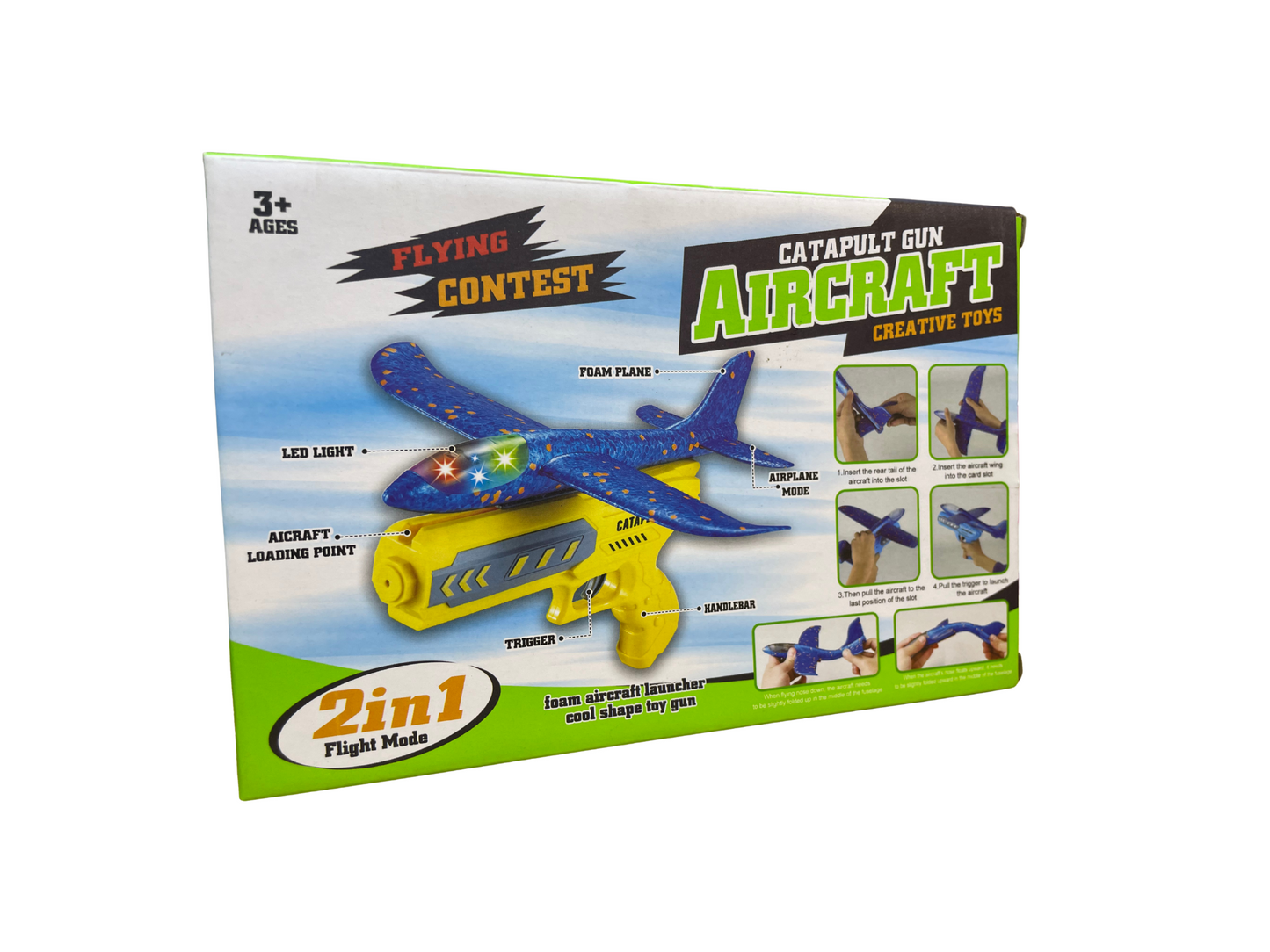 Foam Aircraft Launcher Catapult Gun Toy – Cool Shape Flying Plane Shooter for Kids | Creative Outdoor Toy | KidCity.pk