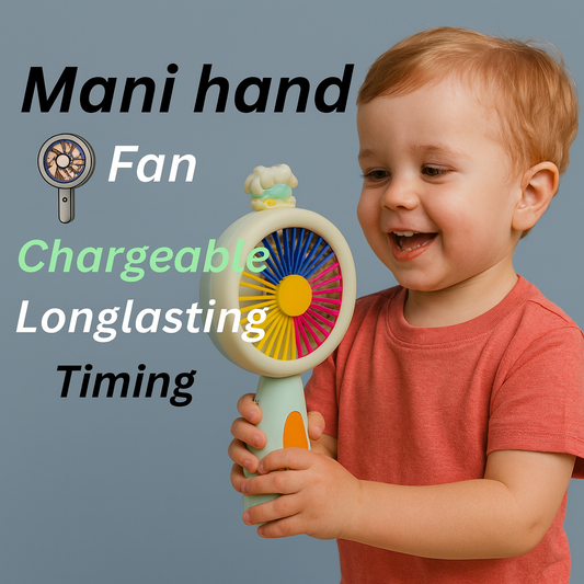 Mini Handheld Rechargeable Fan for Kids – Portable Cool Breeze Toy Fan | Summer Fun | KidCity.pk