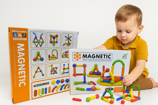Magnetic Construction Set for Kids – 25 Pcs Brain Development & STEM Learning Toy | KidCity.pk