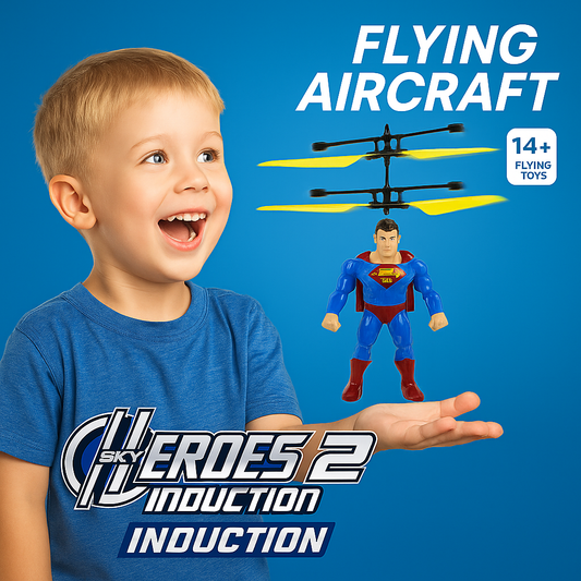 Flying Superhero Induction Aircraft Toy – Hand Sensor Rechargeable Drone for Kids | KidCity.pk