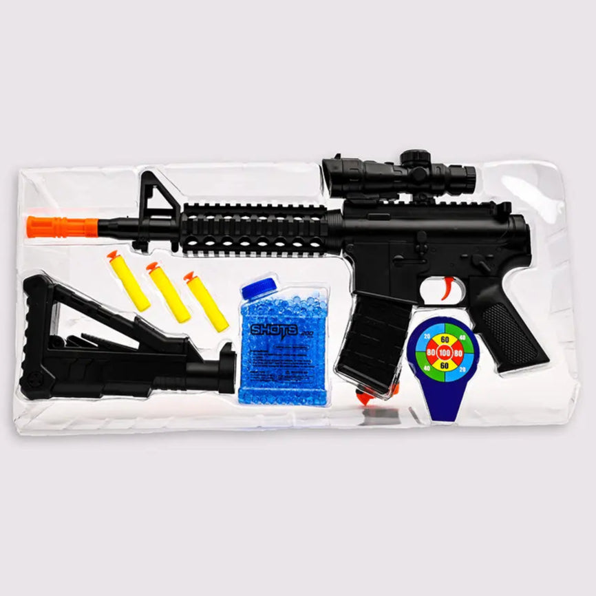 M-16 Manual Dart Shooter Gun Toy for Kids – Soft Bullet Blaster with water foam Balls | KidCity.pk