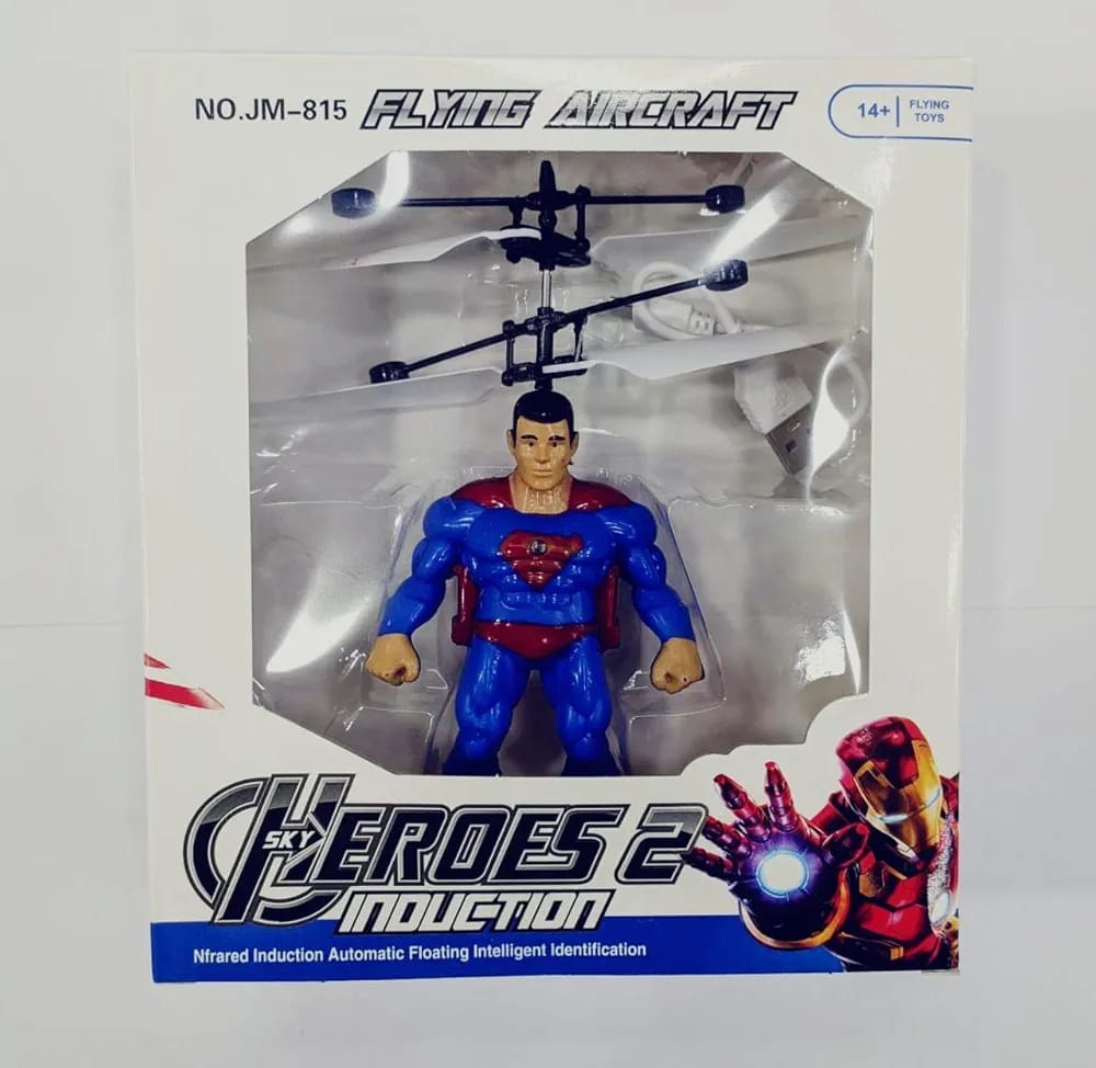 Flying Superhero Induction Aircraft Toy – Hand Sensor Rechargeable Drone for Kids | KidCity.pk