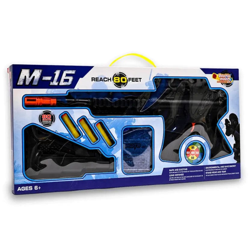 M-16 Manual Dart Shooter Gun Toy for Kids – Soft Bullet Blaster with water foam Balls | KidCity.pk