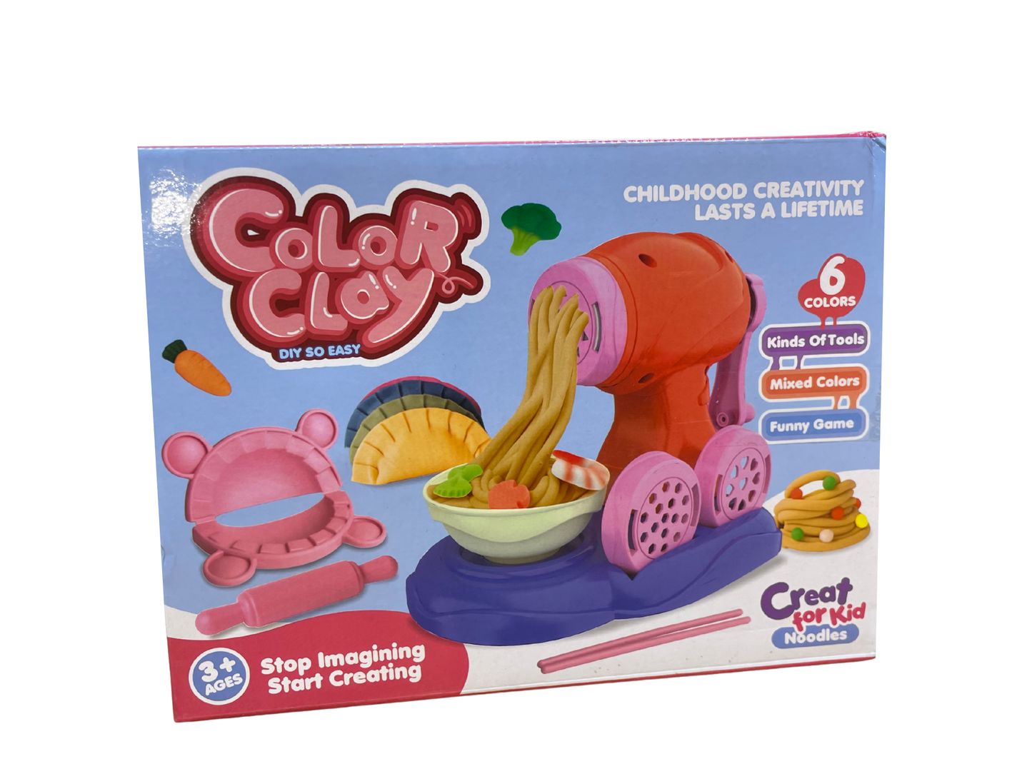 Color Clay Noodles Maker Playdough Set for Kids Play Toy | KidCity.pk